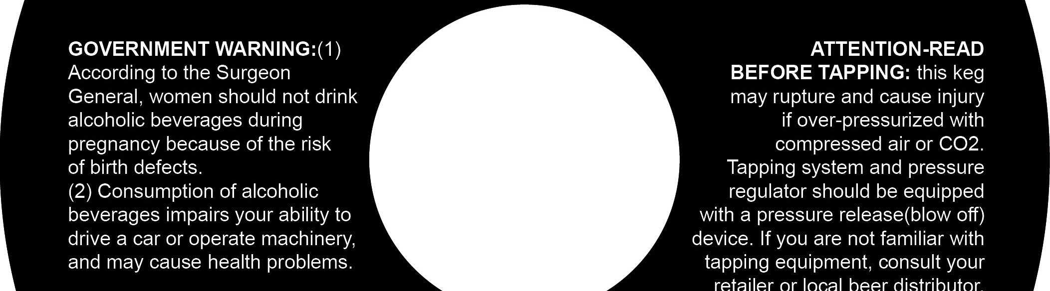 Label region read for Government warning text