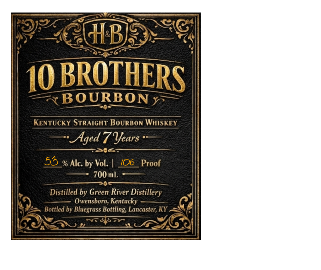 Front label artwork for 10 BROTHERS